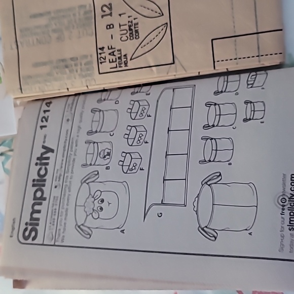 Simplicity Organizers Sewing Pattern 1214 Uncut 2015 - Picture 6 of 6